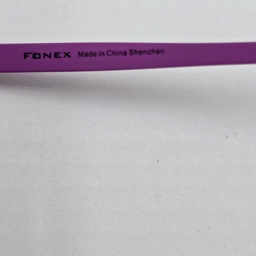 Fonex Titanium Eyeglass Frames Cat Eye Women 56-17-150 Purple Blue Red W/ Case‎
